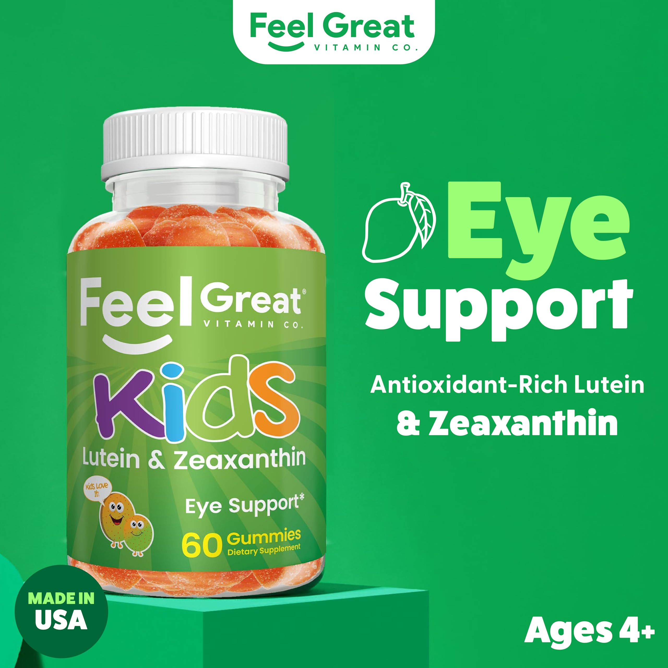 Close-up of Kids Eye Support Gummies showing berry flavour