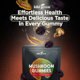 Close-up of KIKI Green Mushroom Gummies in a bowl