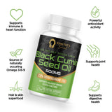 Close-up of KING TUT'S SECRET Black Seed Oil Capsules