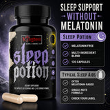 Close-up of Kingdom Supplements Sleep Potion capsules