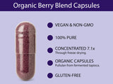 Close-up of KOYAH Organic Berry Powder Capsules