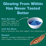 Close-up of Kuli Kuli Sea Moss & Blue Spirulina Gummies