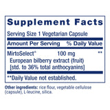 Close-up of Life Extension Bilberry Extract capsule