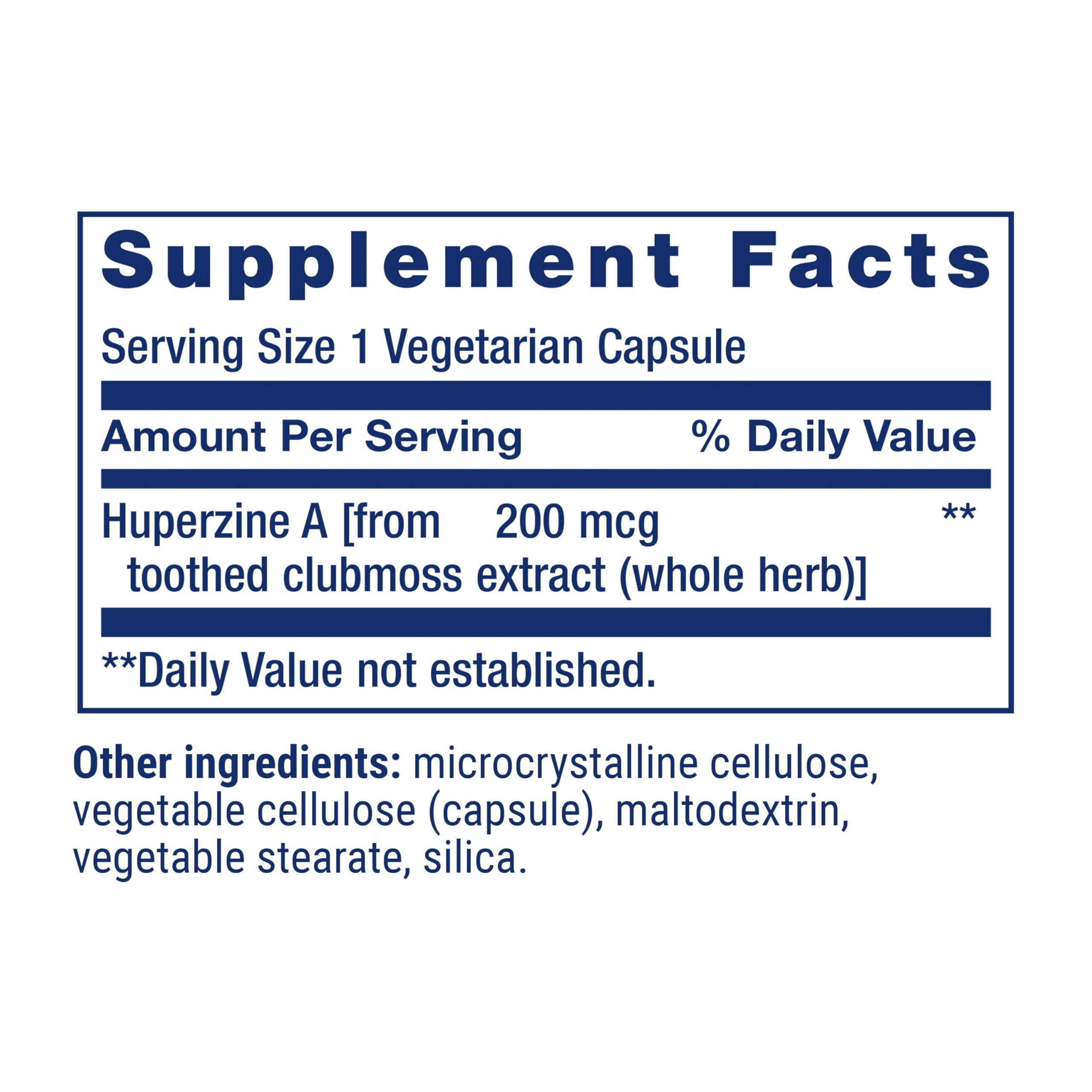 Close-up of Life Extension Huperzine A capsules