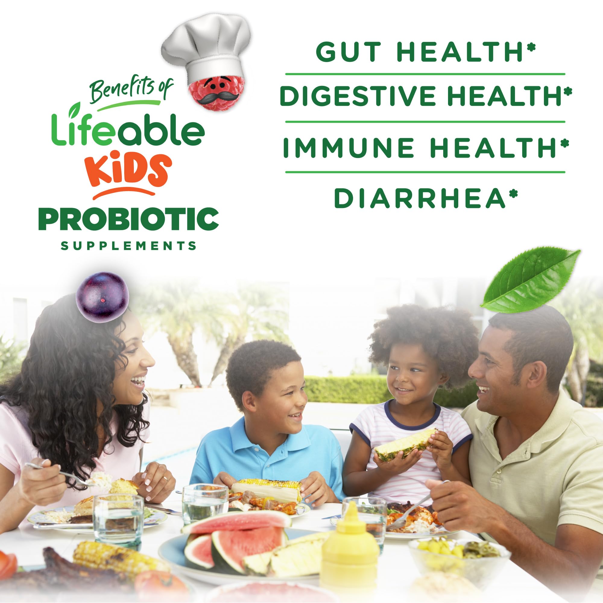 Close-up of Lifeable Probiotic Gummies showing raspberry flavour