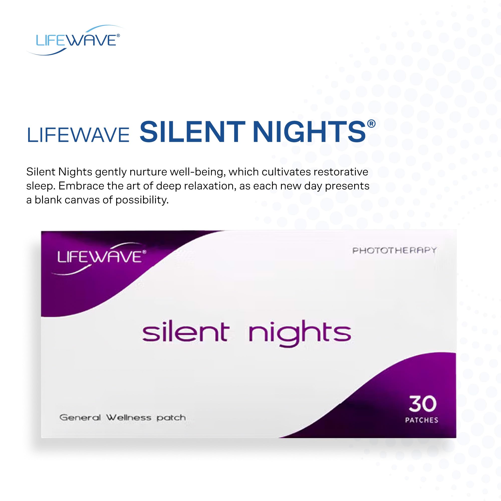 Close-up of LifeWave Silent Nights Patch showing texture