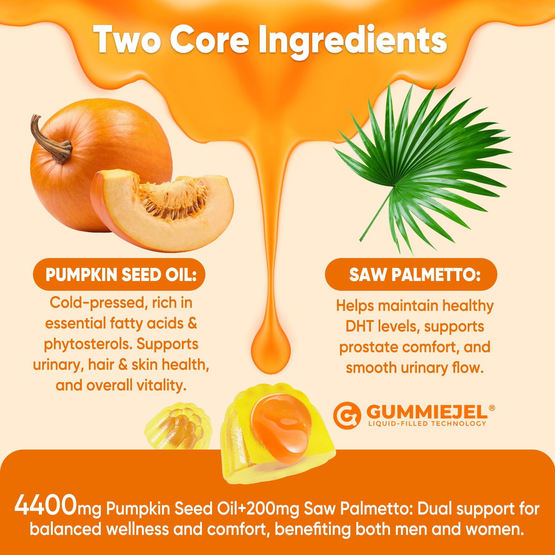 Close-up of LILICARE Pumpkin Seed Oil Gummies