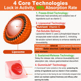 Close-up of LILICARE Vitamin C Gummies with astaxanthin
