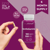 Close-up of LongLifeNutri Benfotiamine capsules
