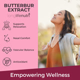 Close-up of LongLifeNutri Butterbur Extract capsules