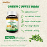 Close-up of LOVITA Green Coffee Bean Extract capsule