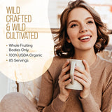 Close-up of LRLA SUPERFOODS Mushroom Super Blend powder