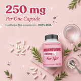 Close-up of Magnesium Glycinate 250mg capsule