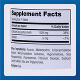 Close-up of MAJOR Oyster Shell Calcium tablet