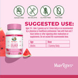 Close-up of MARYRUTH'S Collagen support Gummies watermelon flavour