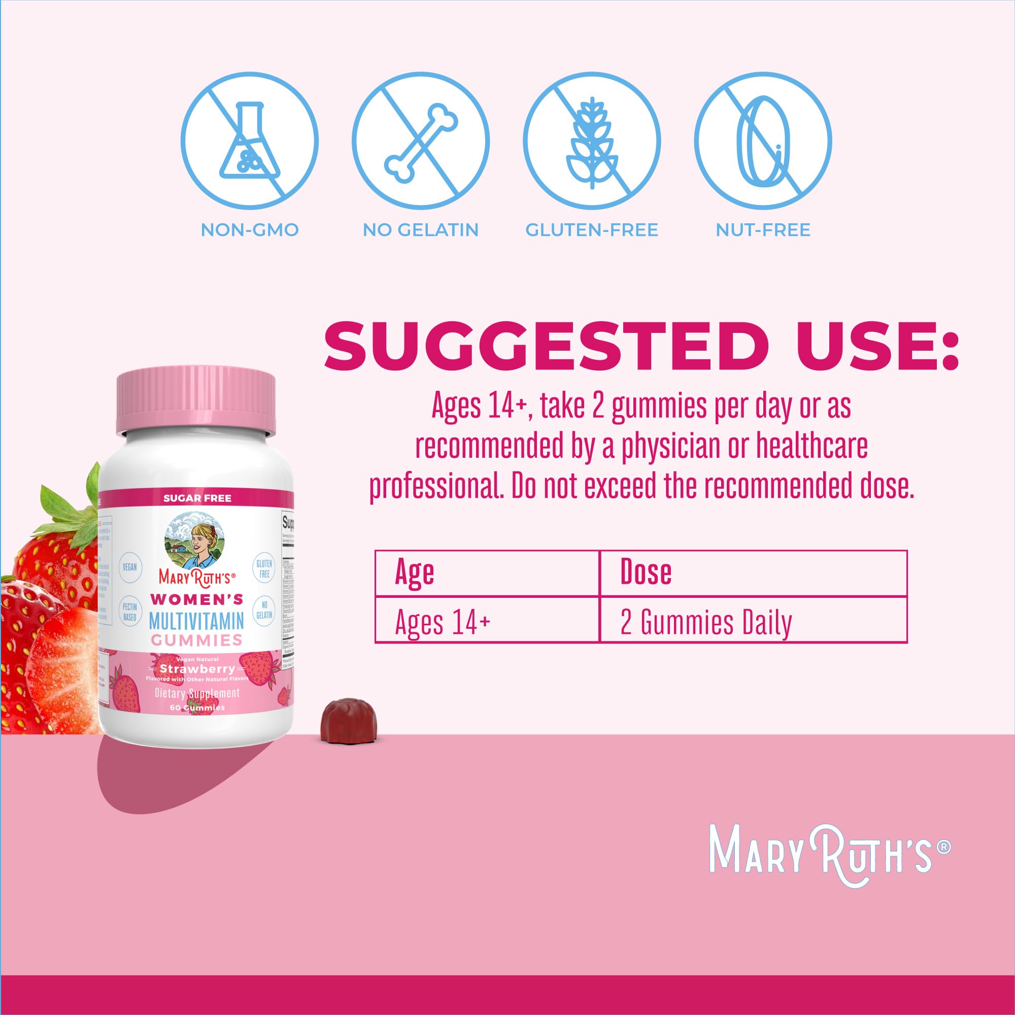 Close-up of MARYRUTH'S Womens Multivitamin Gummies