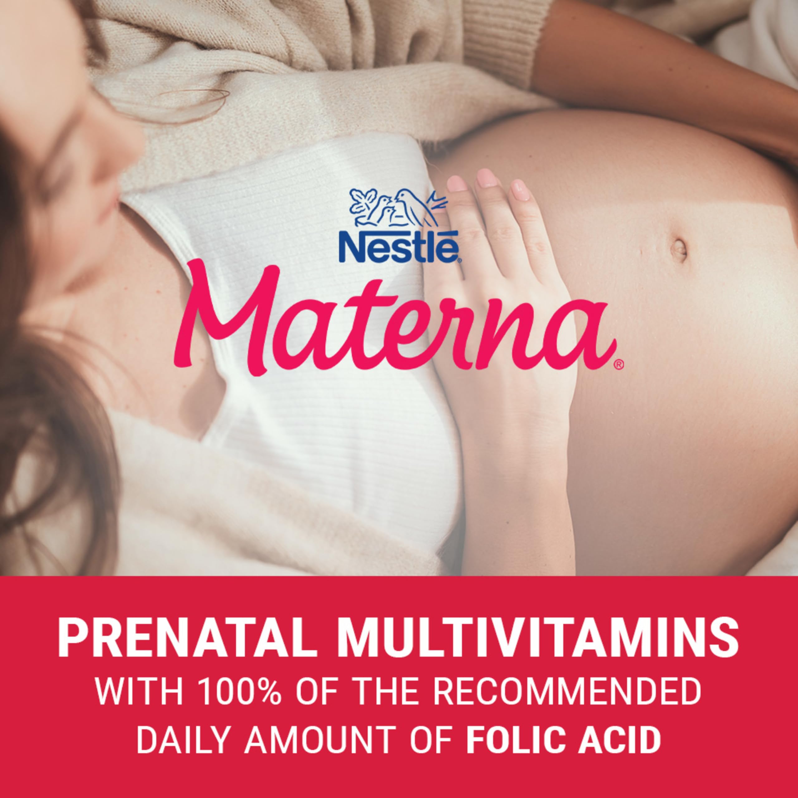 Close-up of Materna multivitamin tablet