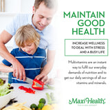 Close-up of Maxi Health Chewable Multivitamin tablets