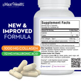 Close-up of Maxi Health Collagen Capsules with hyaluronic acid