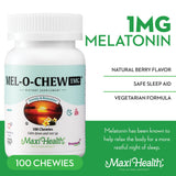 Close-up of Maxi Health Mel-O-Chew chewable tablet