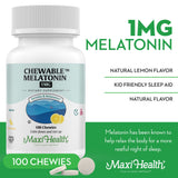 Close-up of Maxi Health Melatonin chewable tablet