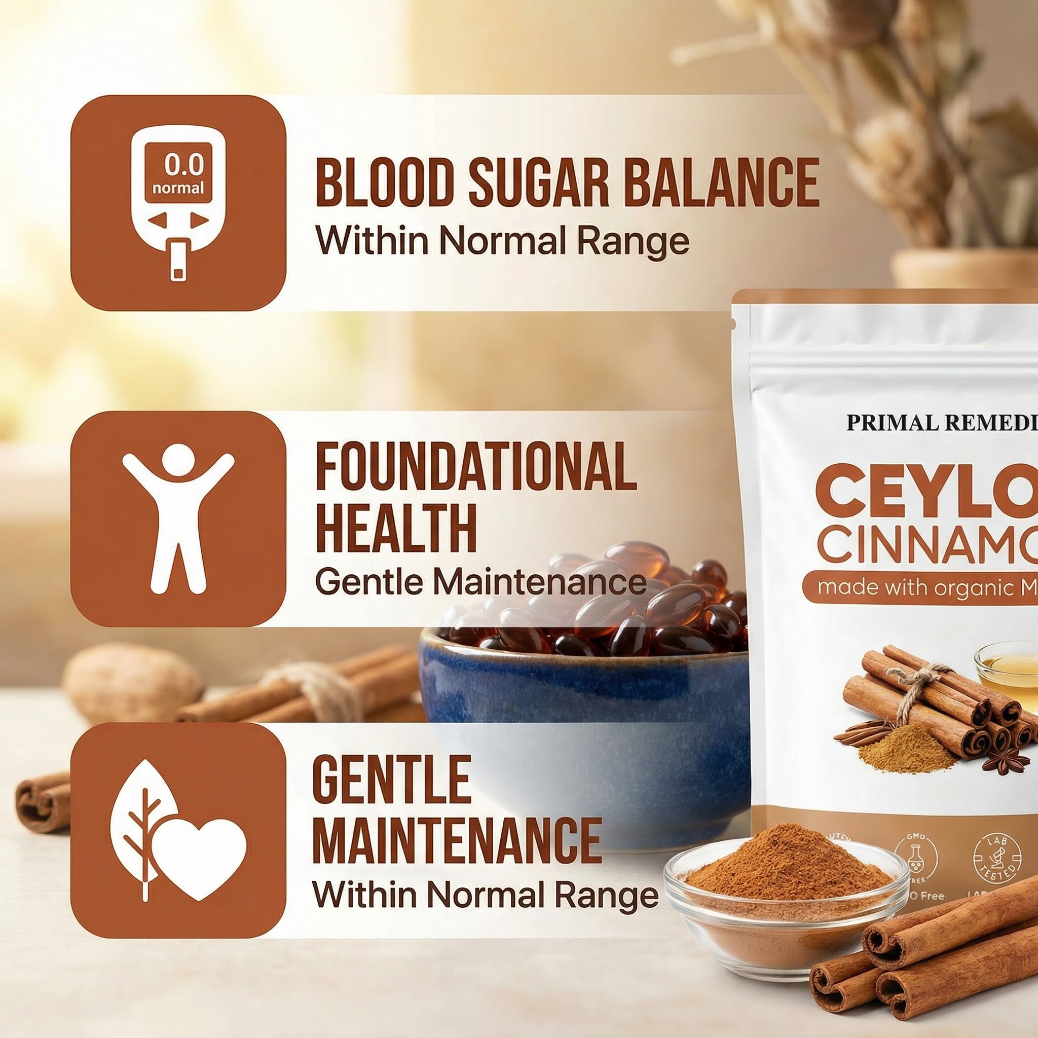 Close-up of MCArthur Ceylon Cinnamon Liquid Softgel
