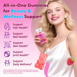 Close-up of MEENCCD Multi Collagen Peptides Gummies showing texture