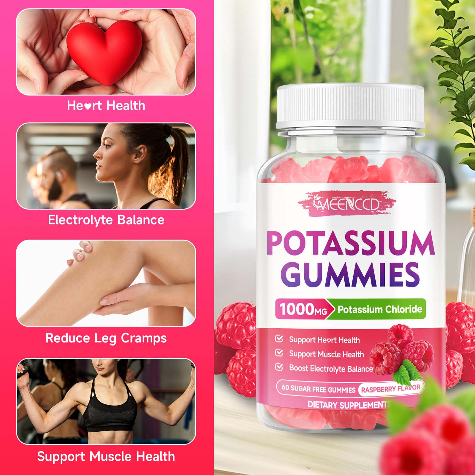 Close-up of MEENCCD Potassium Chloride Gummies