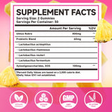 Close-up of MEENCCD Women's Probiotic Gummies showing gummy texture