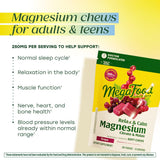 Close-up of MegaFood daily wellness + Calm Magnesium Chews grape flavour
