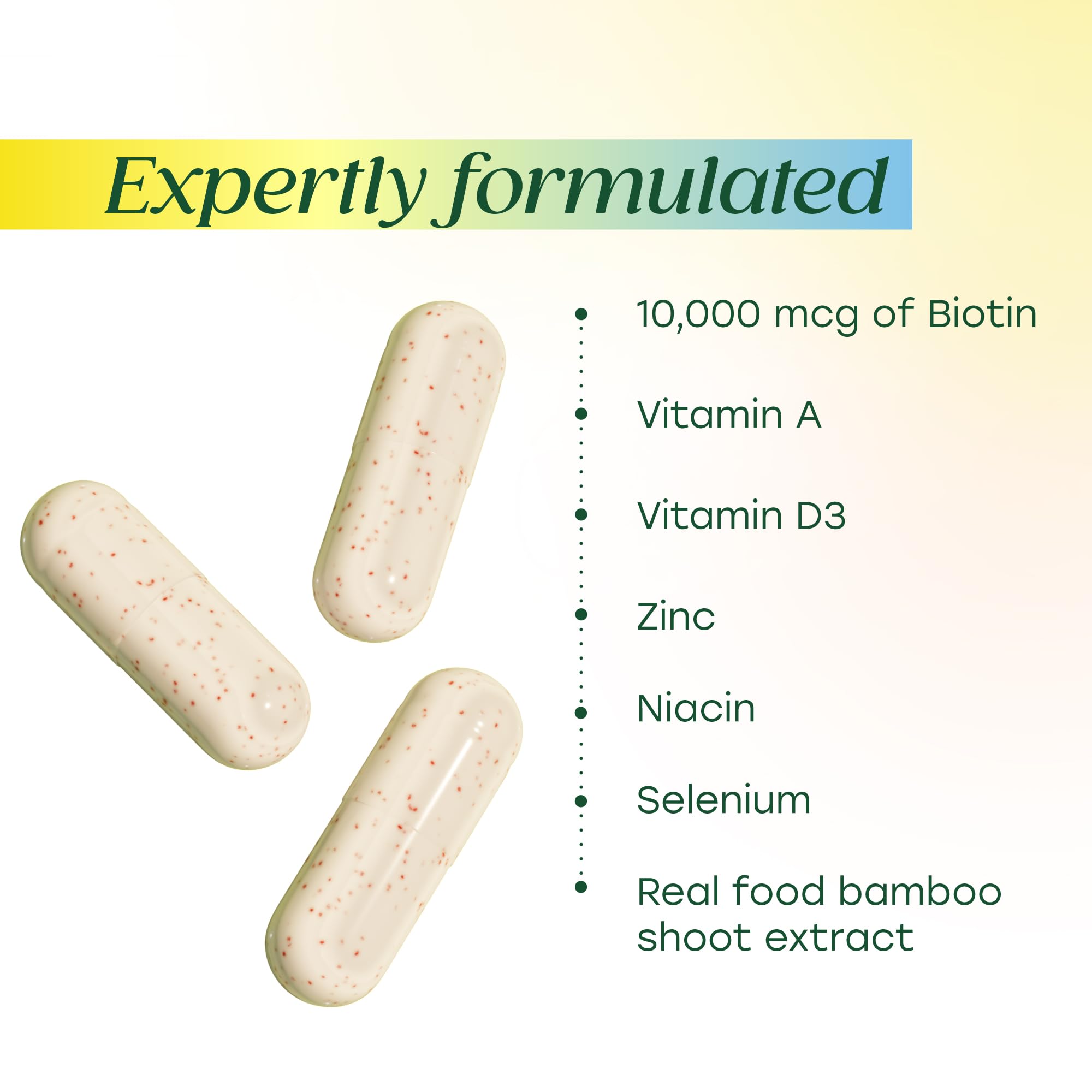 Close-up of MegaFood Hair Growth Support Capsules