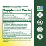 Close-up of MegaFood Magnesium Ashwagandha Tablets showing tablet size