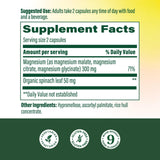 Close-up of MegaFood Magnesium Capsules showing ingredients