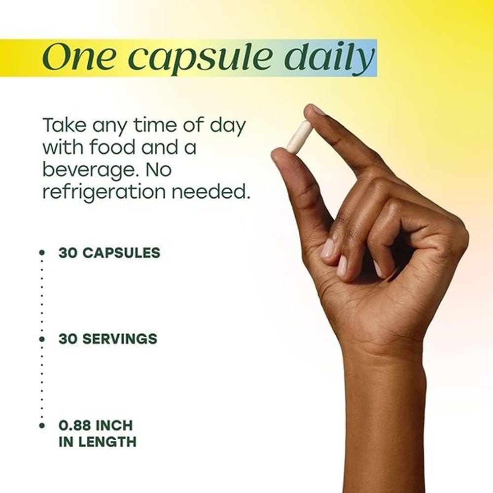 Close-up of MegaFood Women's Probiotic capsule