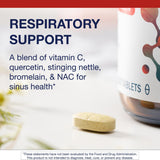 Close-up of Metagenics Vitamin C Quercetin Supplement tablets