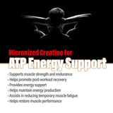 Close-up of METALIFE Creatine Monohydrate powder