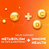 Close-up of Metamucil Fizzy Fiber + a balanced routine powder