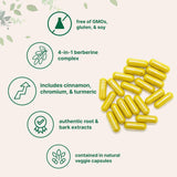 Close-up of Micro Ingredients Berberine Complex capsules