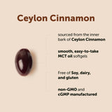 Close-up of Micro Ingredients Ceylon Cinnamon Softgels with MCT oil