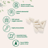 Close-up of Micro Ingredients Lithium Orotate capsules
