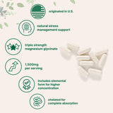 Close-up of Micro Ingredients Magnesium Glycinate Capsules showing capsule details