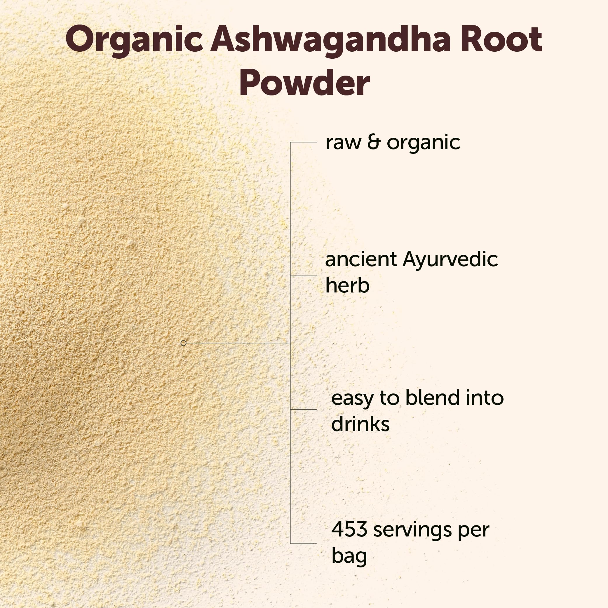 Close-up of Micro Ingredients Organic Ashwagandha Root Powder 907g