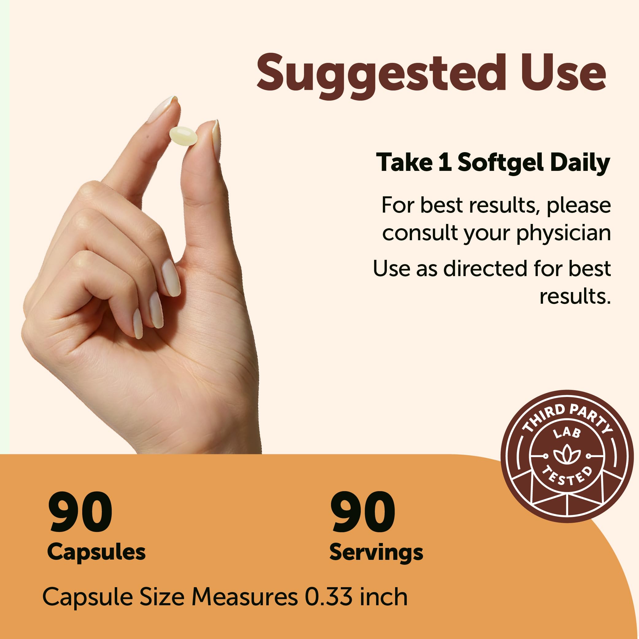 Close-up of Micro Ingredients Vitamin D3 & K2 Softgel