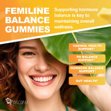 Close-up of Migcopat Feminine Balance Gummies pineapple flavour