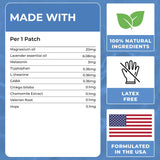 Close-up of MONIER Melatonin Sleep Patch on skin