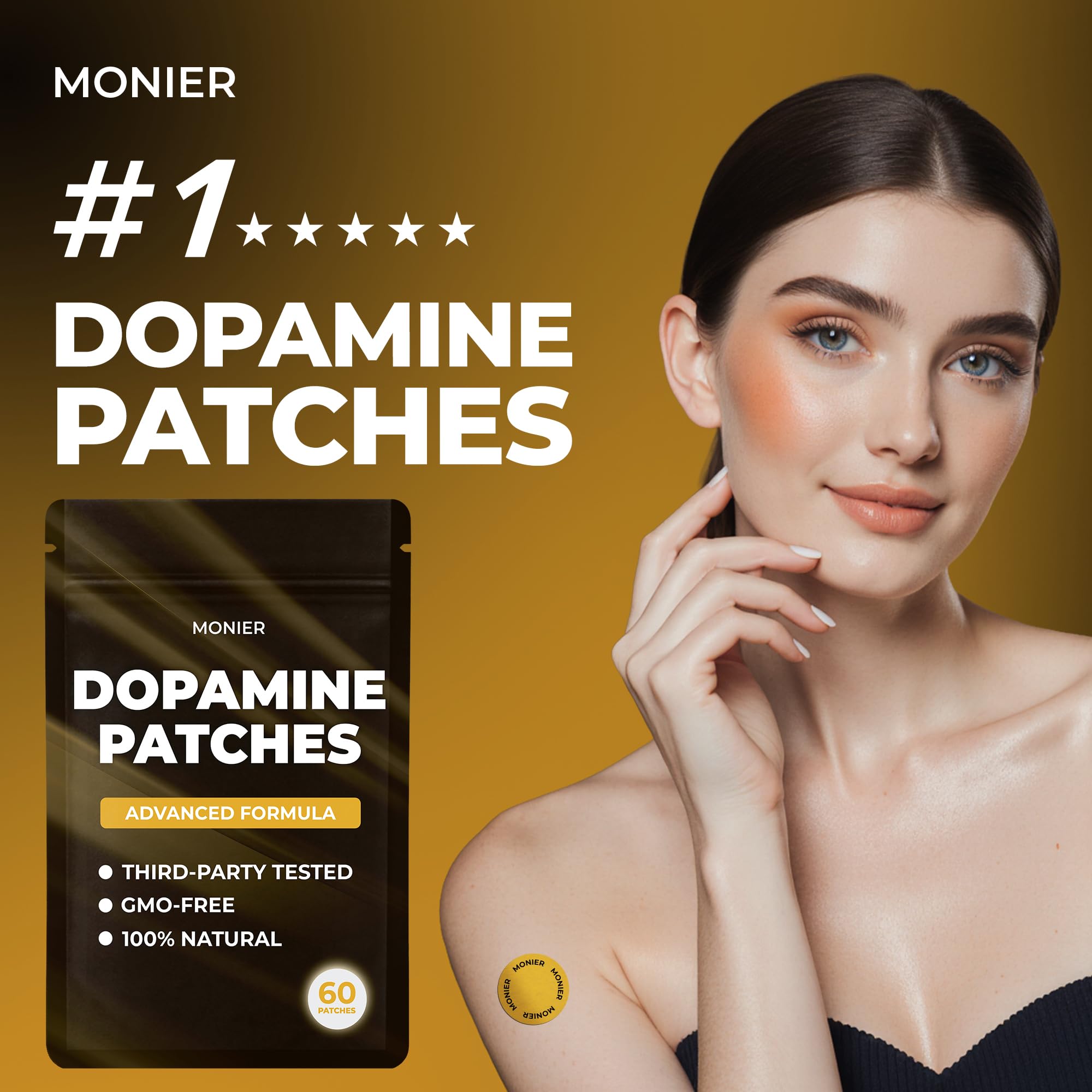 Close-up of MONIER Vitamin Patch showing adhesive side