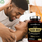 Close-up of Mother Nature Organics Black Maca Root Capsules