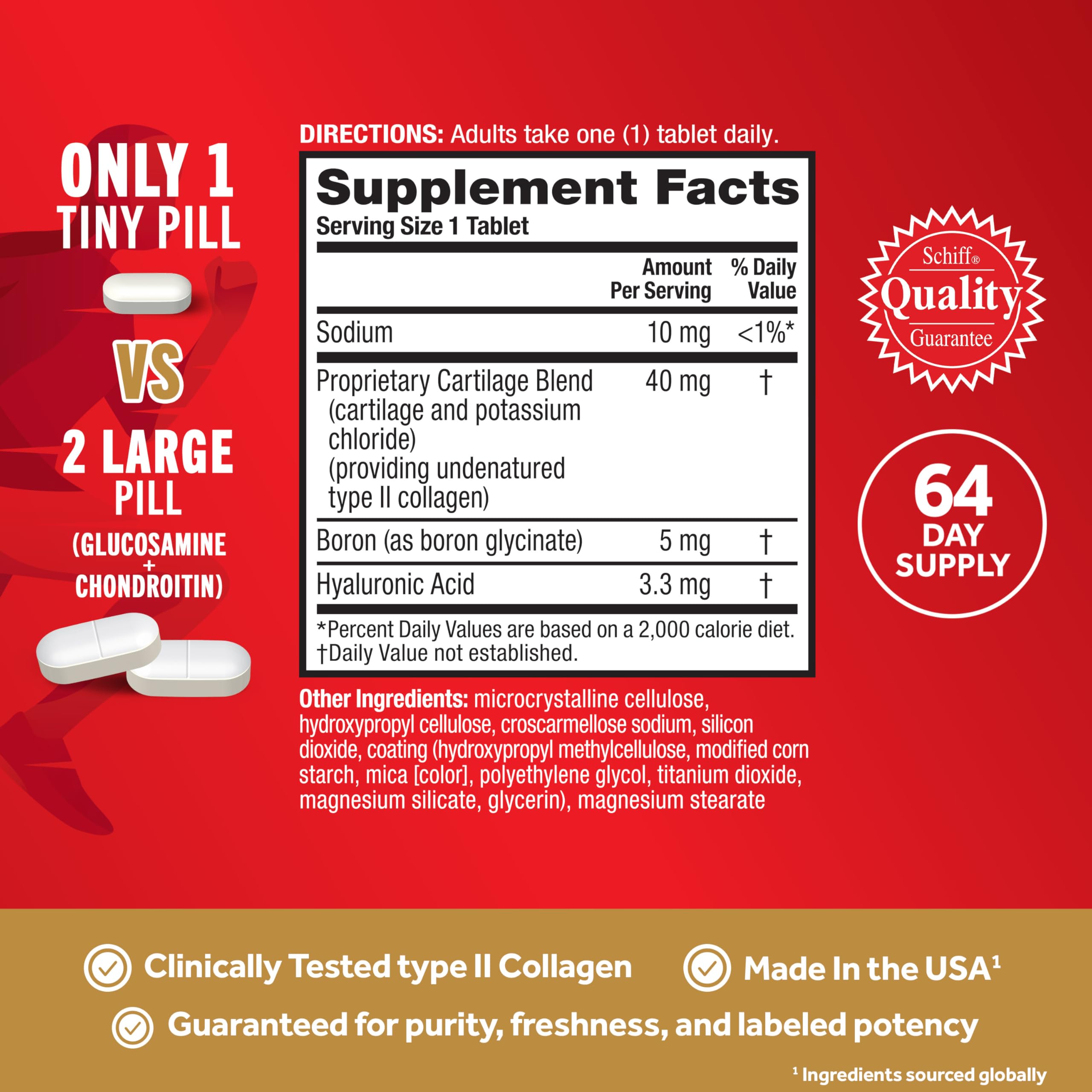 Close-up of Move Free Ultra Joint Support Collagen tablet