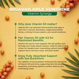 Close-up of MoxyVites Vitamin D3 & K2 capsules