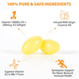 Close-up of MXCZBSM Vitamin D3 & K2 Softgel